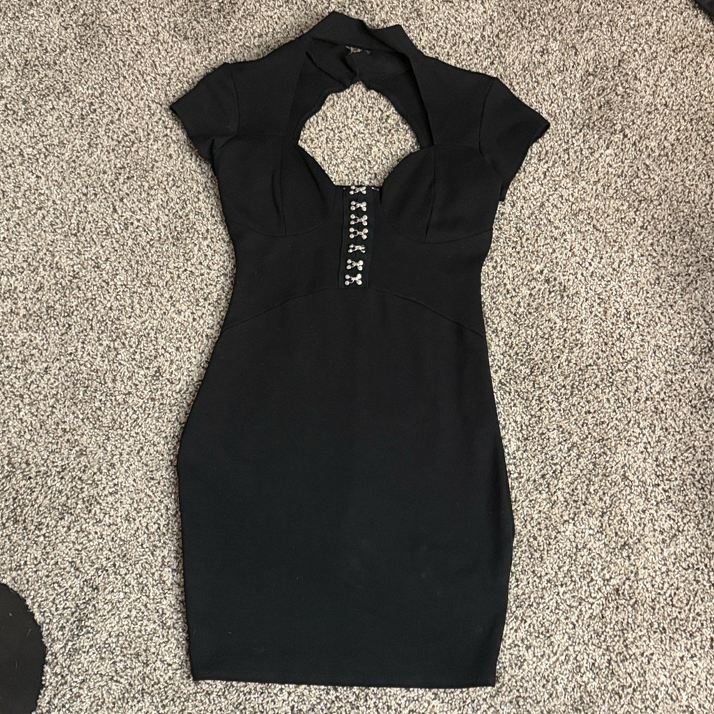 Charlotte Russe Black Backless Dress